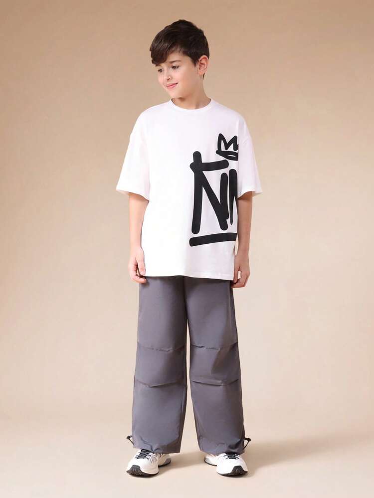 King Graphic T-Shirt With Crown Print