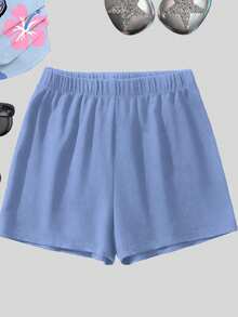 2pcs Tween Girls Casual Cartoon Print Short Sleeve Top And Shorts Set, Suitable For Summer - Multicolor - View 6