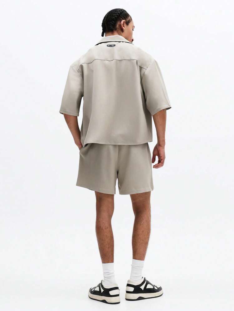 Button Down Shirt And Shorts Co-Ord Set