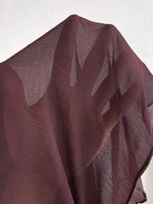 Ceyna Women's Semi-Sheer Woven Fabric Flared Ruffle Hem Cami Tank Top In Regular Length - Coffee Brown - View 7