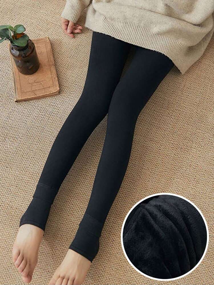Women Thermal Lined Skinny Leggings, Versatile And Slimming Fall Tights