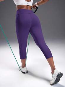 Powerista Women's Solid Color Casual & Sports Leggings - Purple - View 3