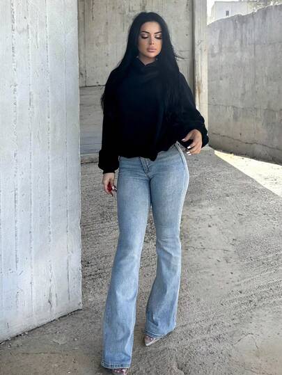 Vassilux Oversized Hoodie Relaxed Fit Dropped Shoulder Sweatshirt Back To School Autumn Winter Cosy Fall Christmas Cute Casual Everyday Y2K Streetwear Capsule Wardrobe Black Christmas