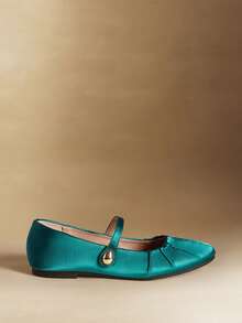 Rosivie 2025 Summer New French Square Toe Versatile Black Hollow Woven Strap Low Vamp Breathable Comfortable Flat Women Shoes Valentine's Day - Dark Green - View 2