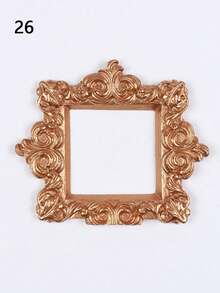 1 khung ảnh mini kiểu Châu Âu cổ điển màu vàng INS, phụ kiện trang trí móng tay, vòng cổ, trang sức, phông nền chụp ảnh, không có keo dán mặt sau. - Nhiều màu - Xem 34