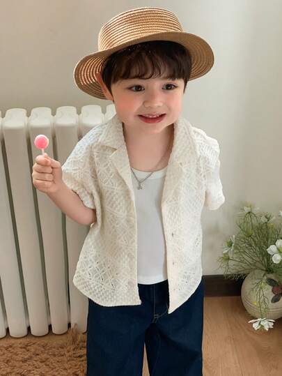 DAZY Toddler Boys' Casual Solid Color Polo Shirt