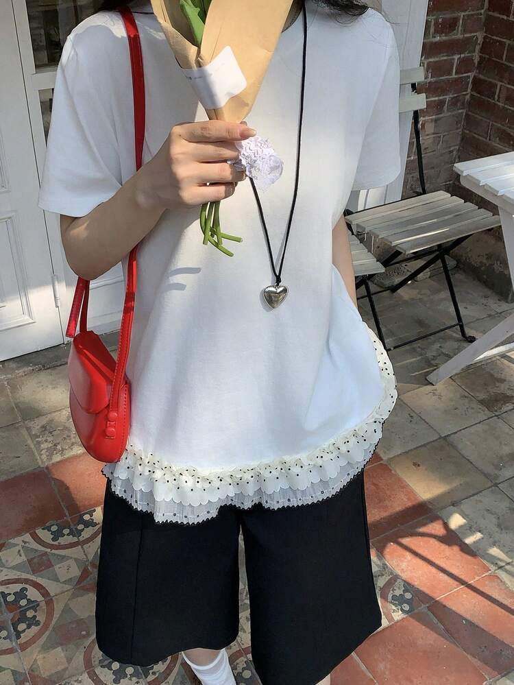 Women's Korean Style Casual Round Neck Long Sleeve T-Shirt Summer