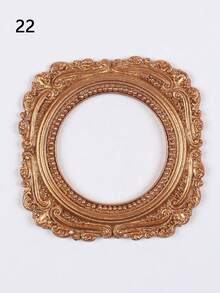 1 khung ảnh mini kiểu Châu Âu cổ điển màu vàng INS, phụ kiện trang trí móng tay, vòng cổ, trang sức, phông nền chụp ảnh, không có keo dán mặt sau. - Nhiều màu - Xem 21