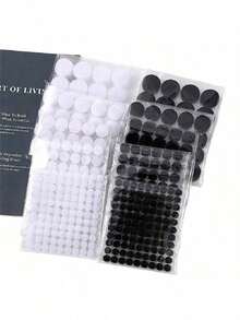 10-30mm 圆点搭扣魔术贴强力自粘尼龙圆点贴纸黑白透明互锁DIY配件 - 彩色 - 查看 14