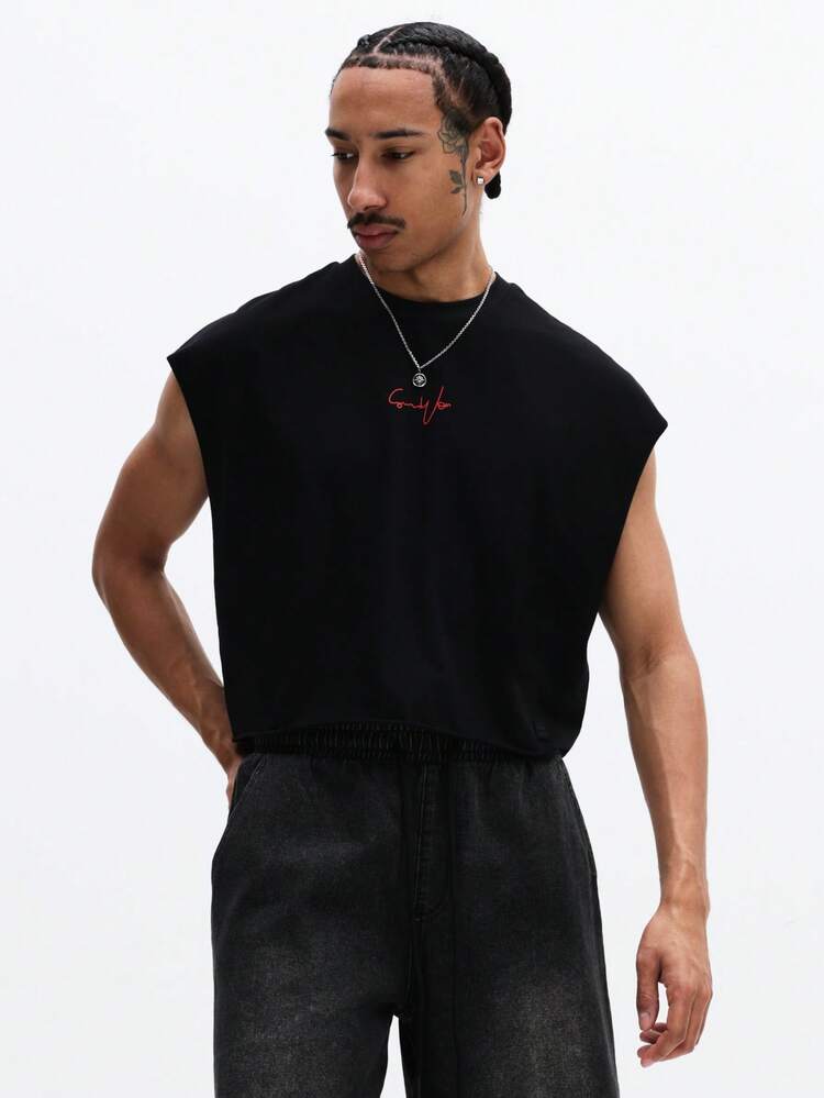 Ärmelloses Tanktop mit Grafikprint auf dem Rücken