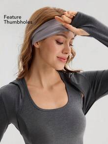 OutZeal Workout Sets Women Sports Tank Summer Gym Top Daily Casual Soft Tencel Bra-In Tight-Fit - Dark Grey - View 4