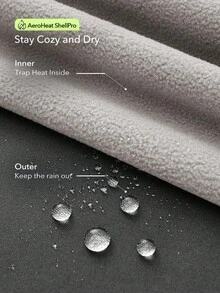 OutZeal 女士冬季户外保暖外套，带内衬，适合徒步露营，防水，带帽拉链和多个口袋 - 灰色 - 查看 5