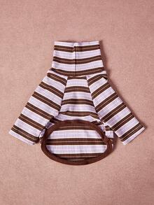 PETSIN Pawparrel Striped Long Sleeve Warm And Comfortable Sweatshirt, Autumn/Spring - Multicolor - View 3