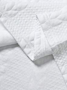 EGENSIO Men's Casual Summer Vacation & Commute Letter Textured Fabric Short Sleeve White T-Shirt - White - View 7