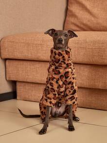 PETSIN Pawparrel 1 pièce Combinaison pour animal de compagnie mode automne/hiver à double face en peluche, chaude et élastique, col haut confortable pour chien - Multicolore - Voir 5