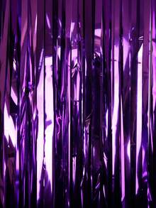 3 件 - 2 米长金属箔流苏窗帘，闪亮背景，墙面装饰，门流苏窗帘，黑色、白色、金色、银色、红色、粉色、绿色、玫瑰金、紫色、亮粉色、浅绿色和蓝色，适用于新年、生日、情人节、婚礼、订婚、派对背景 - 彩色 - 查看 18