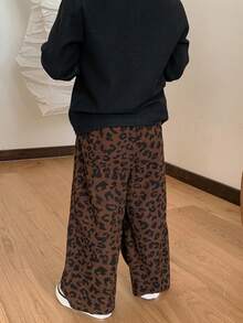 DAZY Toddler Boys' Casual Leopard Print Loose Fit Bottoms - Coffee Brown - View 2
