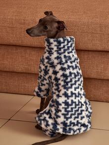 PETSIN Pawparrel 1 pièce Combinaison pour animal de compagnie mode automne/hiver à double face en peluche, chaude et élastique, col haut confortable pour chien - Multicolore - Voir 3