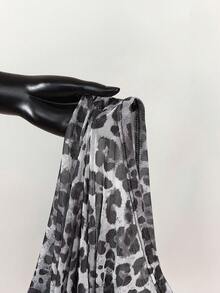 Amplova 女士复古豹纹透视低胸性感连体衣 - 深灰色 - 查看 10