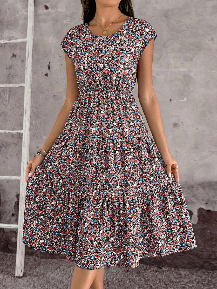 EMERY ROSE 女士休闲碎花度假连衣裙 - 彩色 - 查看 1