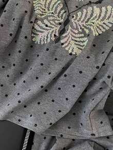 Franclia Women's New Arrival Hot Selling Lantern Sleeve Top And Loose Pants With Pockets 2 Pieces Set - Grey - View 3