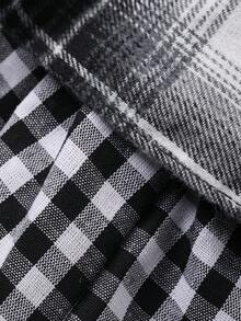 DAZY Toddler Girls' Casual Plaid Korean Style Pleated Ruffle Hem Bottoms - Blue - View 9