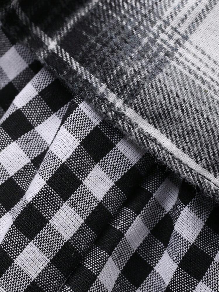 Baby Girls' Casual Plaid Korean Style Pleated Ruffle Hem Bottoms Summer Toddler Girls Clothes