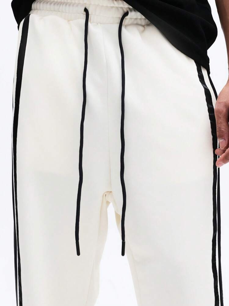 Contrast Stripe Jogger Sweatpants With Logo