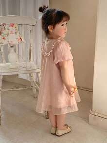 DAZY Toddler Girls' Floral Print Round Neck Party Birthday Dress