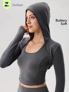 OutZeal Workout Sets Women Sports Tank Summer Gym Top Daily Casual Soft Tencel Bra-In Tight-Fit - Dark Grey - View 1