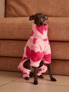 PETSIN Pawparrel 1件宠物秋冬时尚双面毛绒保暖弹力舒适狗狗高领连体衣 - 彩色 - 查看 2