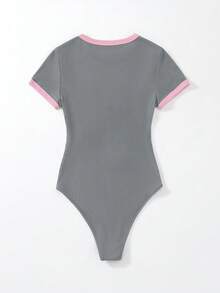 Everyssa 男士休闲字母印花T恤连体衣，夏季 - 彩色 - 查看 2