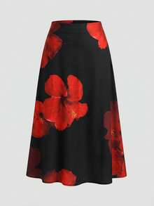 Firerie Chân váy chữ A in hoa cỡ lớn mùa hè - Nhiều màu - Xem 1