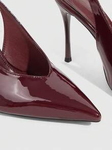 CUCCOO SZL Women's Pointed Toe High Heel Pumps, Suitable For Commuting And Daily Wear Valentine's Day - Burgundy - View 5