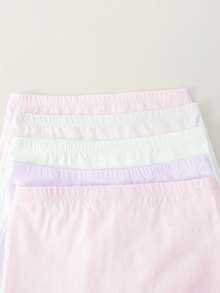 5pcs/Pack Girls' Comfortable Rabbit Print Briefs - Pink - View 6