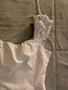 Glimmora Women's Ruffle Trim Striped Single-Breasted Blouse - Multicolor - View 4