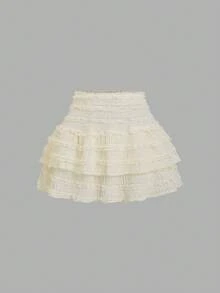 Sweetra Sexy Outfit - Cold-Shoulder Top + Peplum Mini Skirt - Yellow - View 3