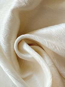 SHEIN Tall 2025 Women's Casual Apricot Satin Glossy Drawstring Waist Loose Pants, Suitable For Commuting, Partying, Going Out, Business Casual And Daily Wear - Apricot - View 8