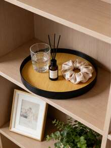 Haus Hana 1pc Ins-Style Decorative Storage Tray Round Square Moon Shape Organizer For Entryway Living Room Tabletop Cup Aromatherapy Hair Tie Small Items - Multicolor - View 11