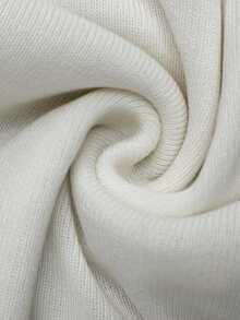 Elenzga Spring/Summer New Arrival Round Neck Long Sleeve Pleated Tie-Front Cropped Asymmetric Cardigan For Women - White - View 6