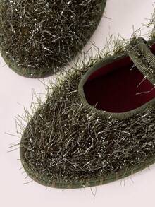 CUCCOO DOLLMOD 女士经典舒适玛丽珍平底鞋，酒红色，亮面，优雅，适合圣诞节、感恩节派对 - 橄欖綠 - 查看 8