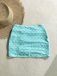 Soleia Women's Beach Vacation Starfish Print Bikini Bottom - Blue - View 2