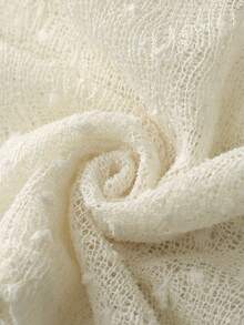 Roelina Women's Summer Vacation Textured Sheer Spaghetti Strap Camisole - White - View 3