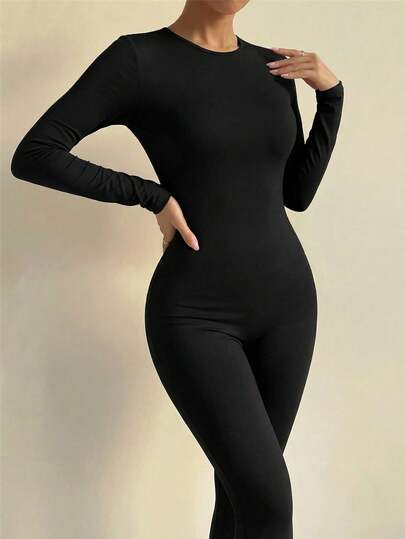 VaVaBold 女士純色緊身連身衣