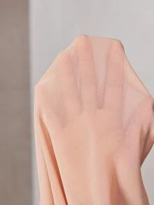 ZEYLAH 2pcs Romantic Ruffle Trim Camisole Maxi Dress, Spring - Coral Pink - View 9