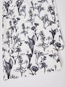 SHEIN ChillGRL Bộ áo liền quần dệt kim in họa tiết vintage dành cho bé gái tuổi teen của Streecool Kids, kiểu dáng quần yếm ống rộng thoải mái, phù hợp để mặc hàng ngày vào mùa xuân/hè. - Màu be - Xem 6