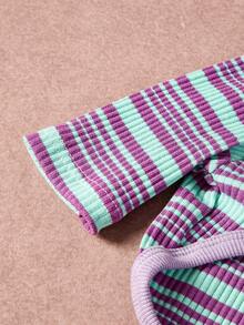 PETSIN Pawparrel Striped Long Sleeve Warm And Comfortable Sweatshirt, Autumn/Spring