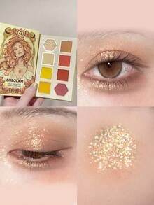 SHEGLAM Lively Leo Palette 8 色閃光霧面眼影盤大膽黃橙閃亮金色高顏料持久可混合專業眼影眼影 品牌 美容 化妝 化妝品 適合女性與女孩 完美搭配冬季春季 Y2K 時尚 流行 生日 情人節禮物 假期 派對準備就緒 最佳顏色 - LIVELY LEO - 查看 1
