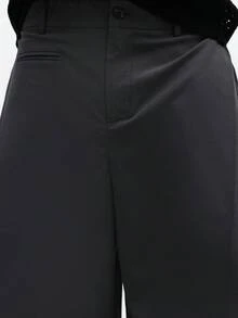 SUMWON Regular Fit Casual Loose Bermuda Length Summer Relaxed Comfortable Everyday Knee Length Mid Thigh Cargo Pocket Elastic Waist Drawstring - Dark Grey - View 7