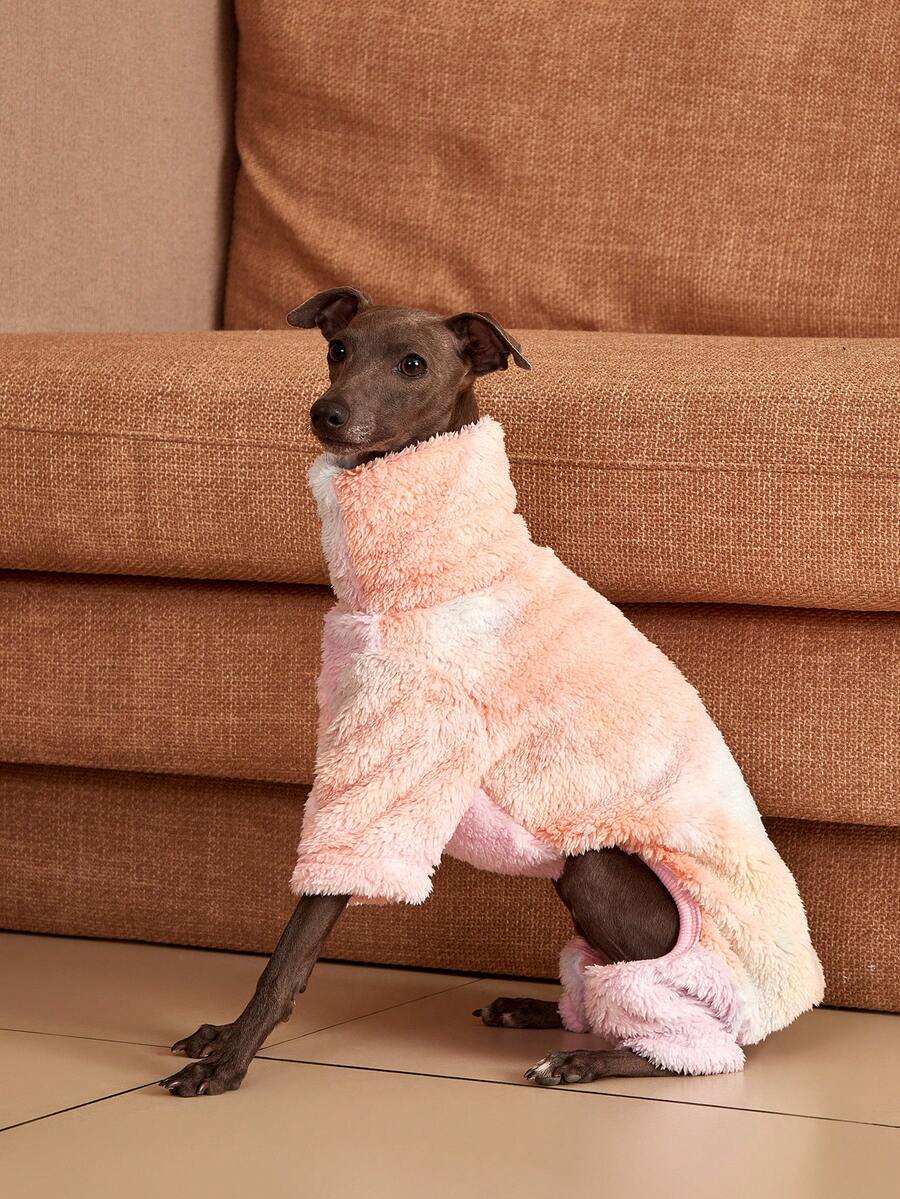 PETSIN Pawparrel 1 bộ áo liền quần hai mặt bằng vải nhung mềm mại, ấm áp và co giãn, thoải mái cho thú cưng, cổ cao, thích hợp mặc mùa thu/đông. - Nhiều màu - Xem 1